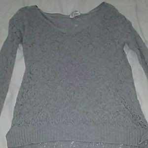 See-Through Lace; Long Sleeve; Juniors Small